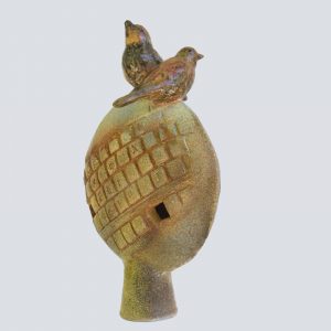 Keramikfigur Vögel auf dem Baum